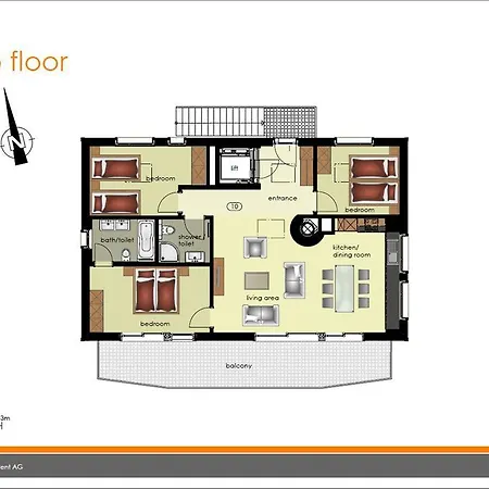 公寓 Baereggblick - Griwa Rent Ag 格林德瓦